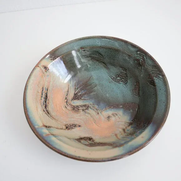 Studio Art Pottery Medium Bowl Signed Dewey - Picture 3 of 5